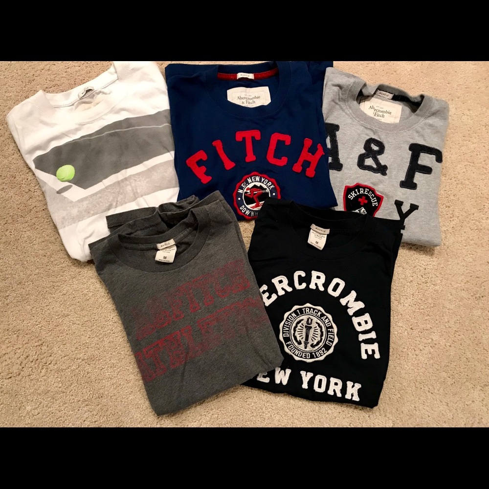 Lot of 5 Mens Med. Abercrombie TSHIRTS all for $35